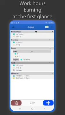 Working Hours 4b android App screenshot 3